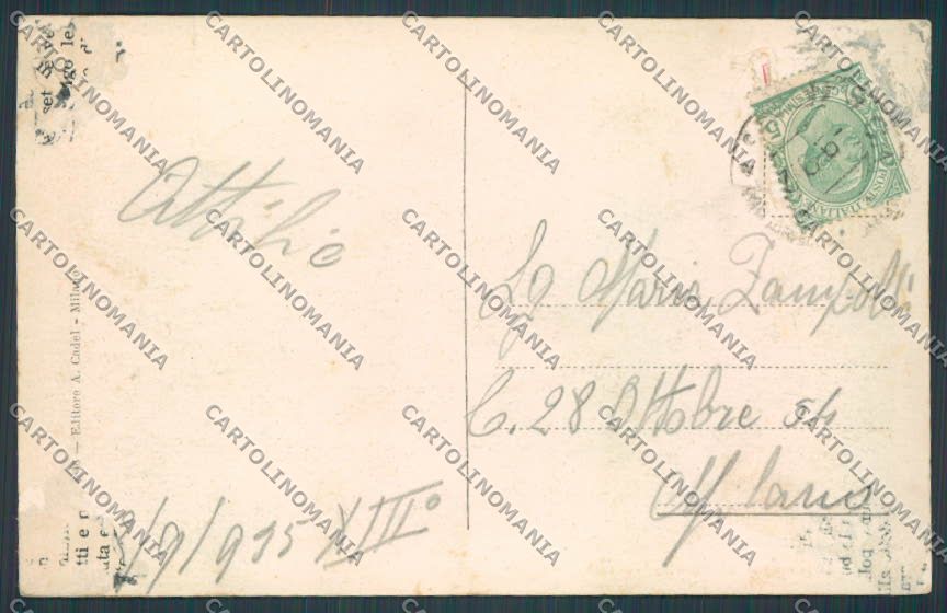 Milano San Colombano al Lambro PIEGHINE cartolina BB8001 – retro