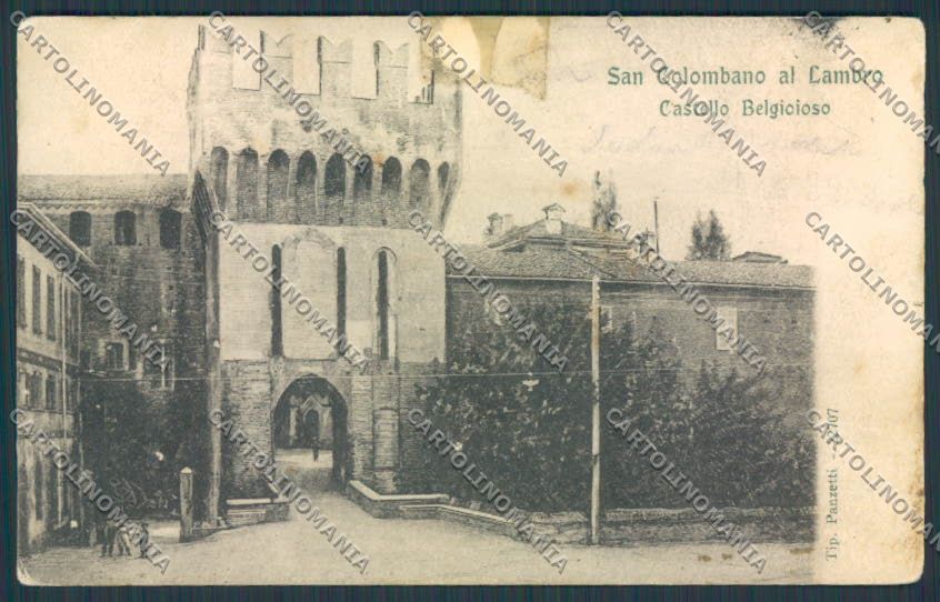 Milano San Colombano al Lambro Castello Belgioioso RIPARATA cartolina BB8002 – fronte