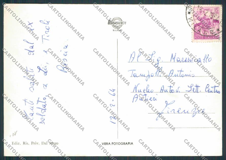 Milano Paderno Dugnano Calderara Tram foto FG cartolina BB8009 – retro