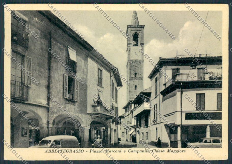 Milano Abbiategrasso Piazza Marconi FG cartolina BB8017 – fronte