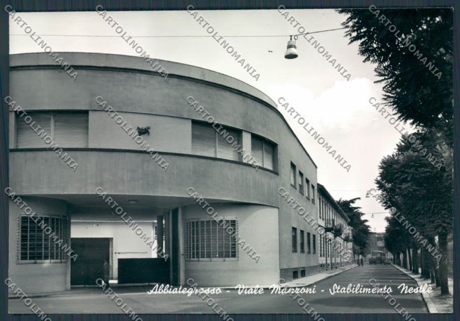 Milano Abbiategrasso Viale Manzoni Stabilimento foto FG cartolina BB8018 – fronte