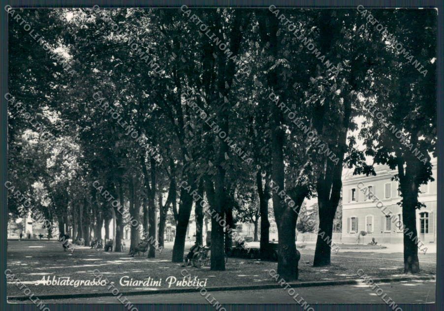 Milano Abbiategrasso Giardini Pubblici foto FG cartolina BB8021 – fronte