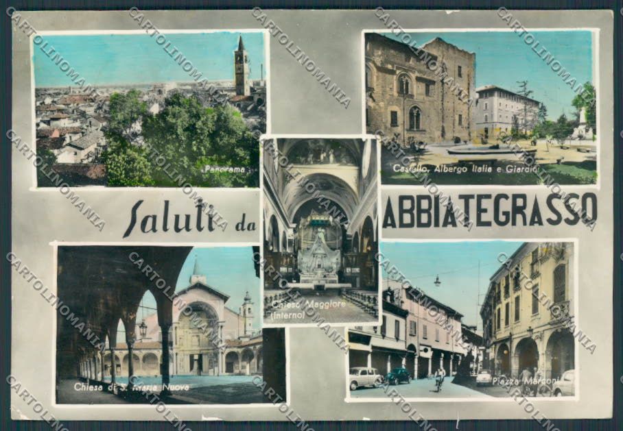 Milano Abbiategrasso Saluti da PIEGHINA STRAPPINO foto FG cartolina BB8022 – fronte