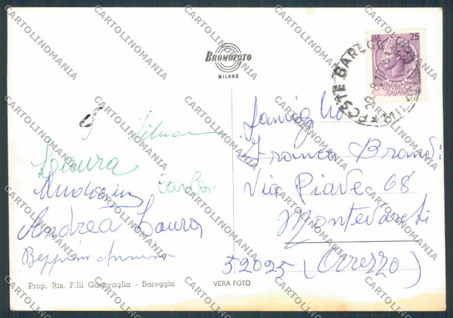 Milano Bareggio Via Modanno Pellegrina Auto foto FG cartolina BB8024 – retro