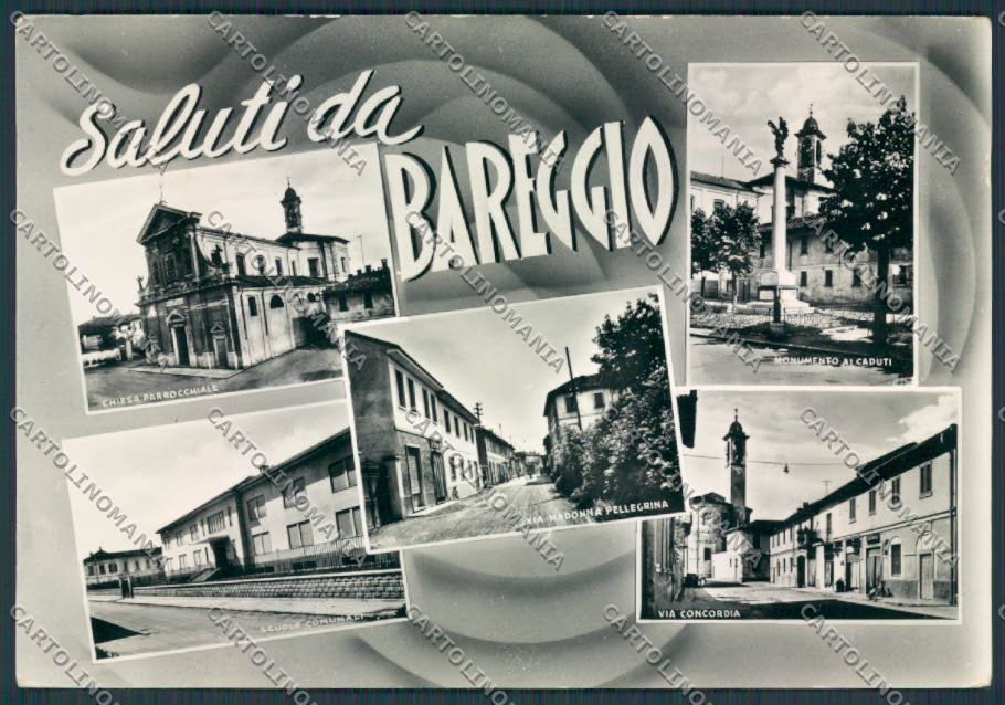 Milano Bareggio Saluti da foto FG cartolina BB8028 – fronte