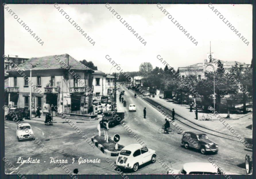 Milano Limbiate Piazza V Giornate foto FG cartolina BB8055 – fronte