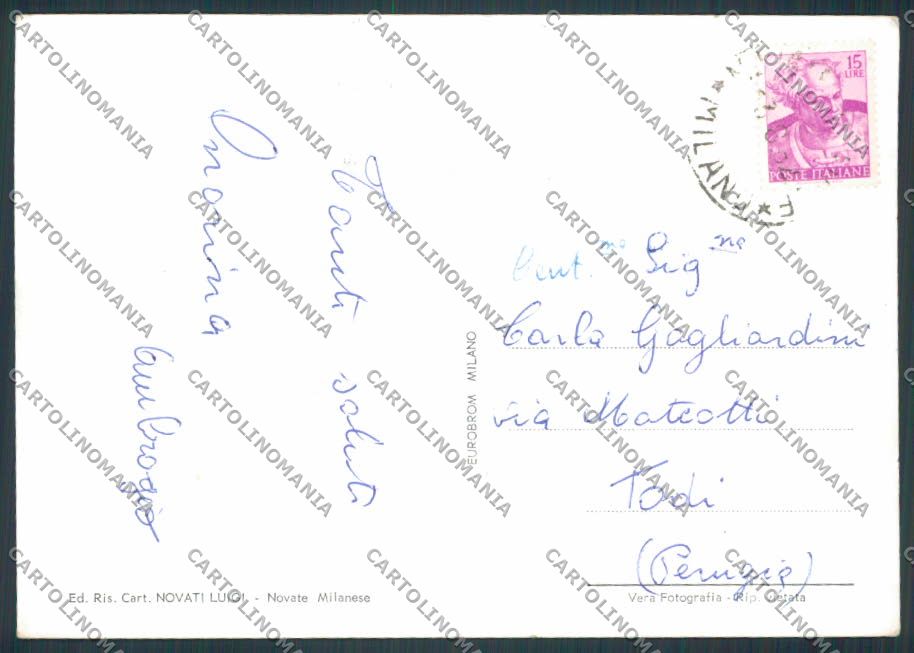 Milano Novate Milanese Via Repubblica foto FG cartolina BB8059 – retro