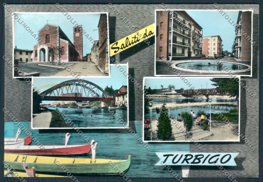 Milano Turbigo Saluti da foto FG cartolina BB8070 – fronte