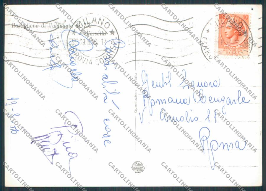 Vercelli Rastiglione Valduggia foto FG cartolina BB8074 – retro