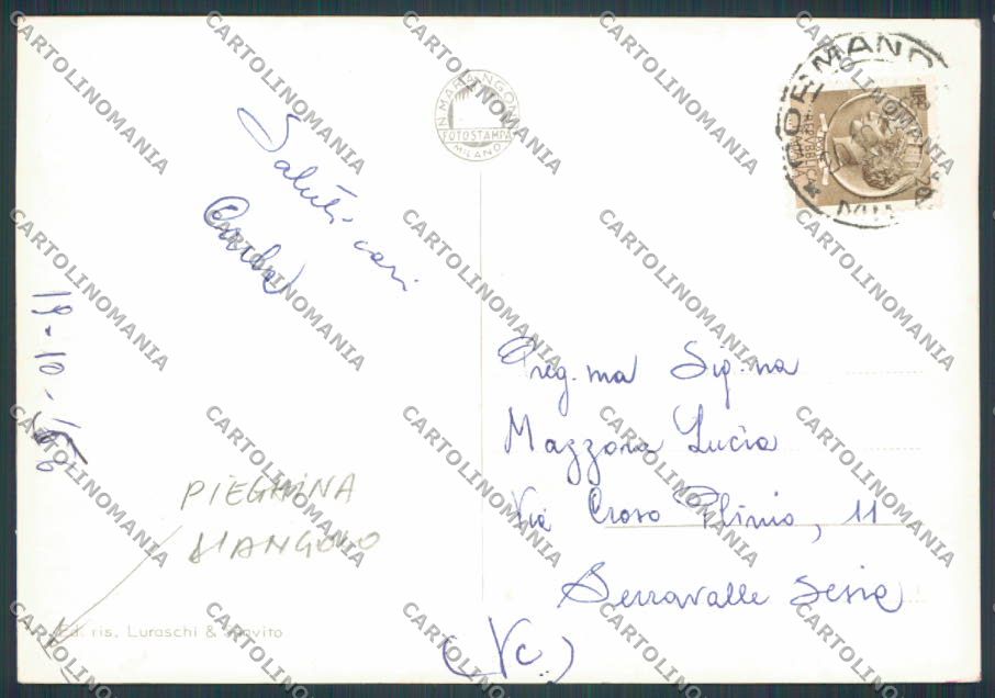 Milano Cormano Brusuglio Via Vittorio Veneto PIEGHINA foto FG cartolina BB8087 – retro