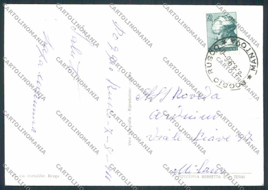 Mantova Poggio Rusco Corso Matteotti Auto foto FG cartolina BB8115 – retro