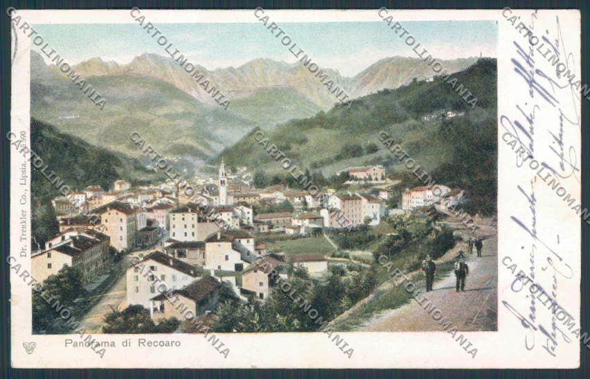Vicenza Recoaro Panorama PIEGHINA cartolina BB8120 – fronte