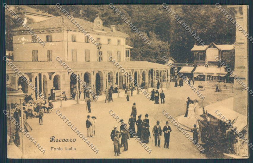Vicenza Recoaro Fonte Lelia ABRASA cartolina BB8140 – fronte