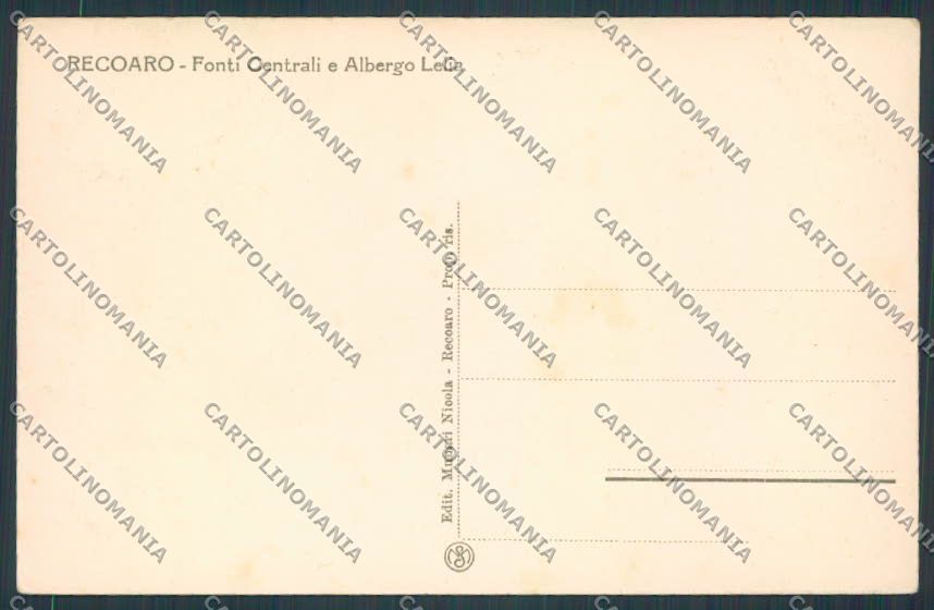 Vicenza Recoaro Fonti Albergo Lelia cartolina BB8143 – retro