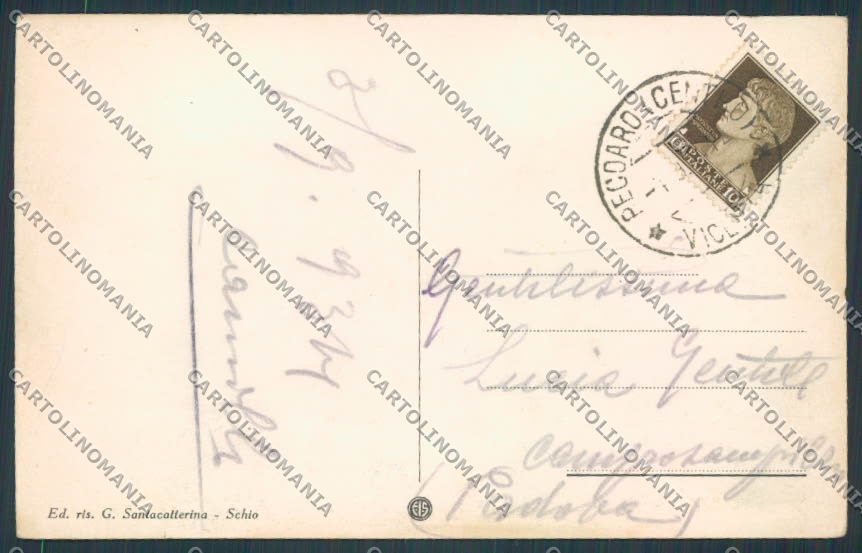 Vicenza Recoaro Panorama cartolina BB8145 – retro