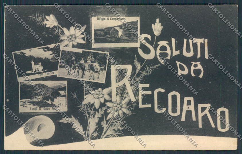 Vicenza Recoaro Saluti da Rifugio Campogrosso Vedutine cartolina BB8153 – fronte