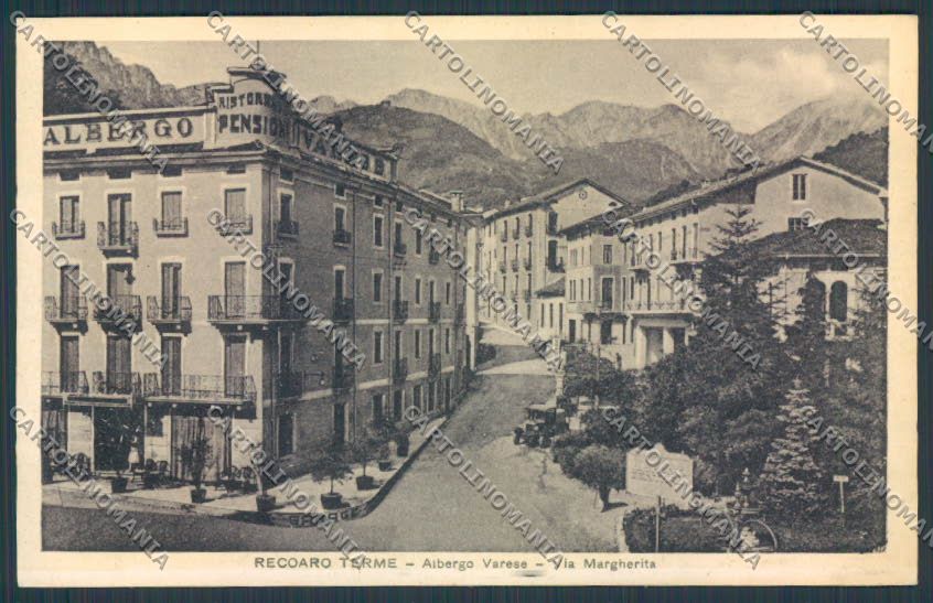 Vicenza Recoaro Albergo Varese Via Margherita cartolina BB8155 – fronte