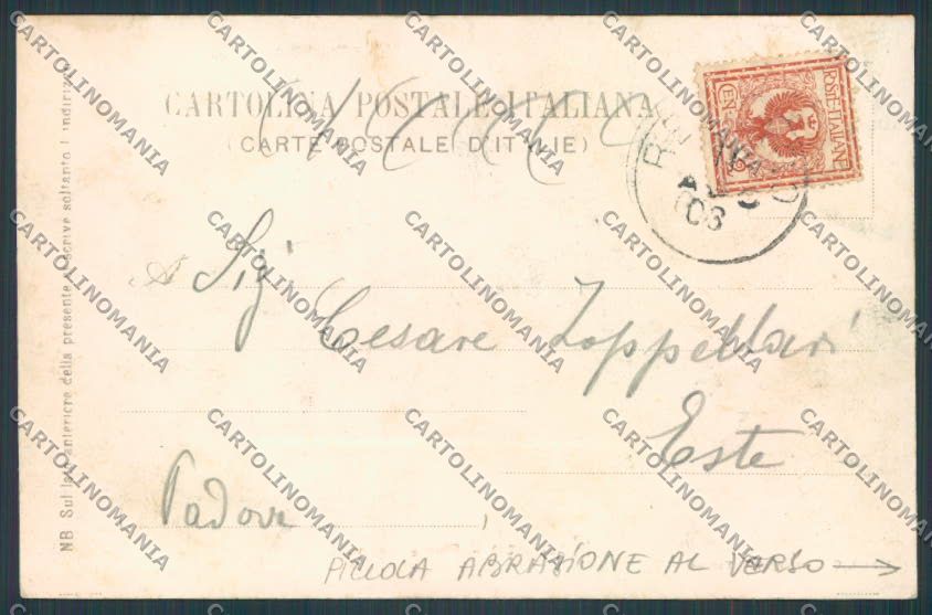 Vicenza Recoaro Fiume Agno ABRASA cartolina BB8157 – retro
