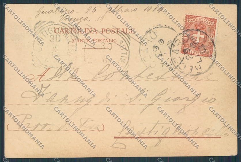 Vicenza Recoaro Panorama Chiesa San Giuliana cartolina BB8165 – retro