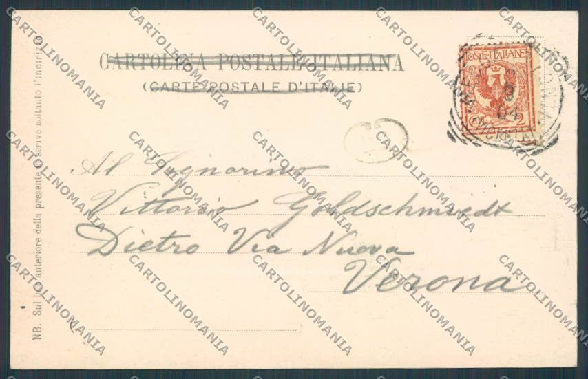 Vicenza Recoaro Regio Stabilimento cartolina BB8190 – retro