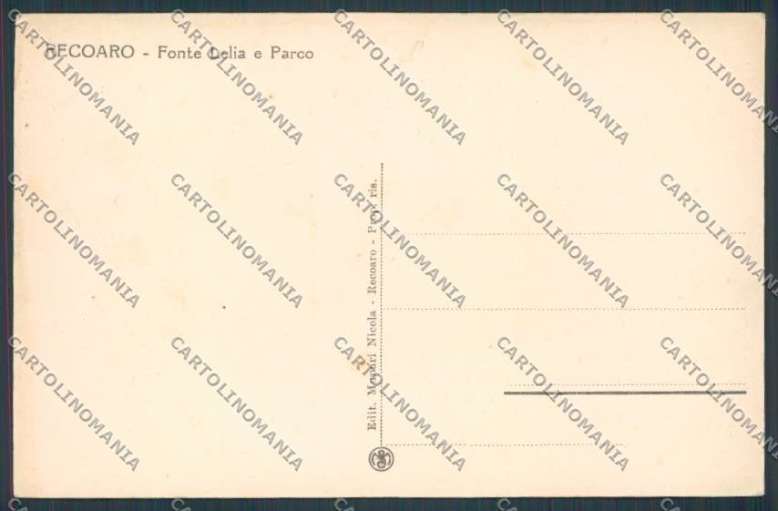 Vicenza Recoaro Fonte Lelia Parco cartolina BB8198 – retro