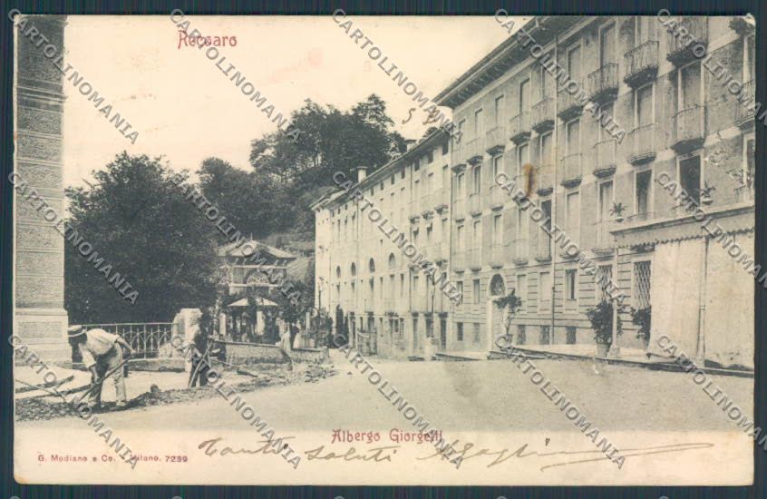 Vicenza Recoaro Albergo Giorgetti MACCHIA cartolina BB8206 – fronte
