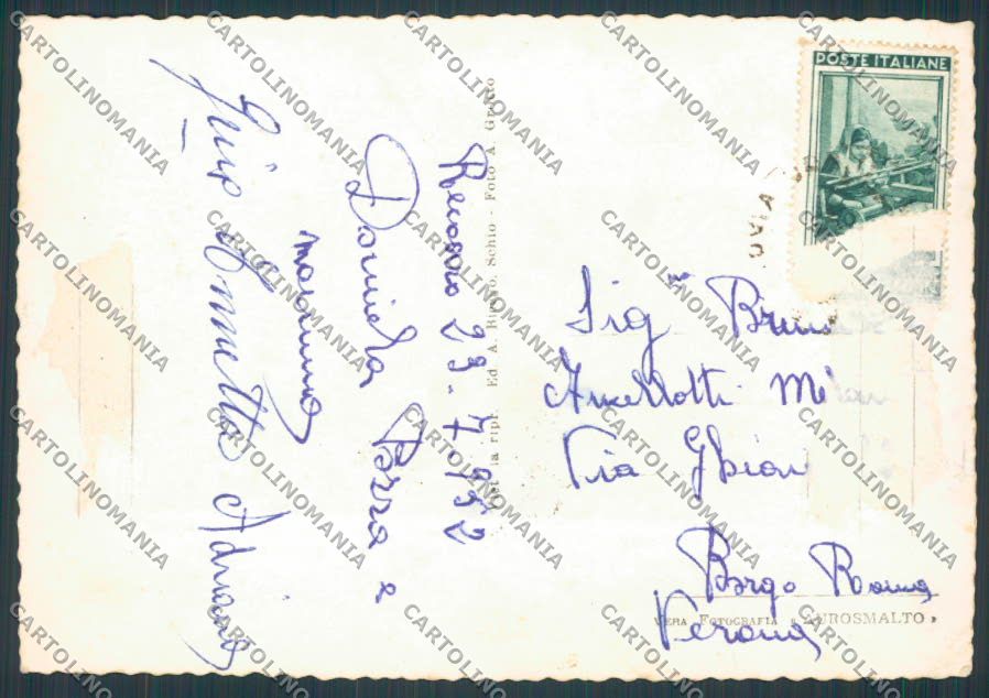 Vicenza Recoaro Fonti Centrali foto FG cartolina BB8216 – retro