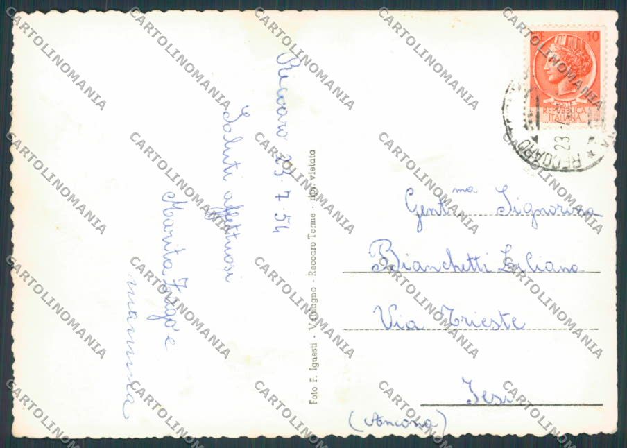 Vicenza Recoaro Salone Concerti foto FG cartolina BB8217 – retro