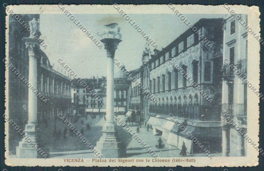 Vicenza città Piazza dei Signori PIEGHE cartolina BB8235 – fronte