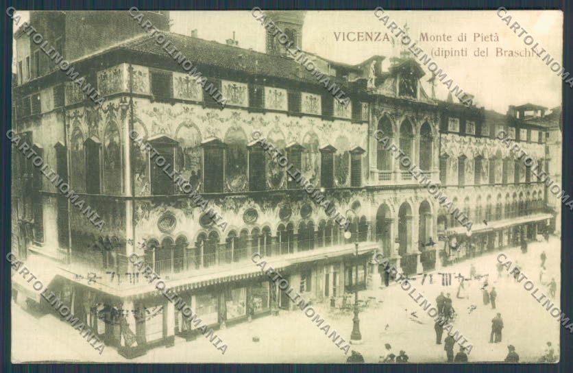Vicenza città Monte Pietà ABRASA cartolina BB8268 – fronte