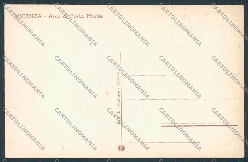 Vicenza città Porta Monte cartolina BB8286 – retro