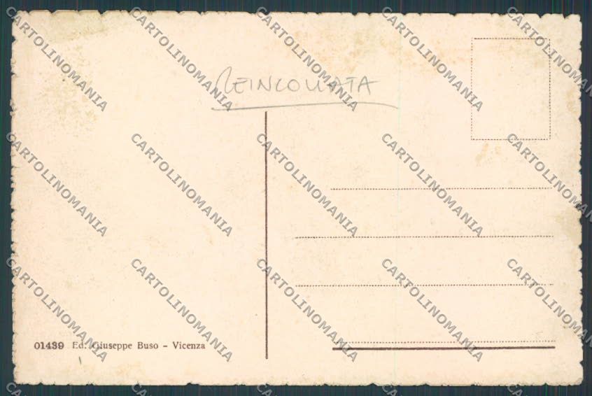 Vicenza città Panorama REINCOLLATA cartolina BB8289 – retro