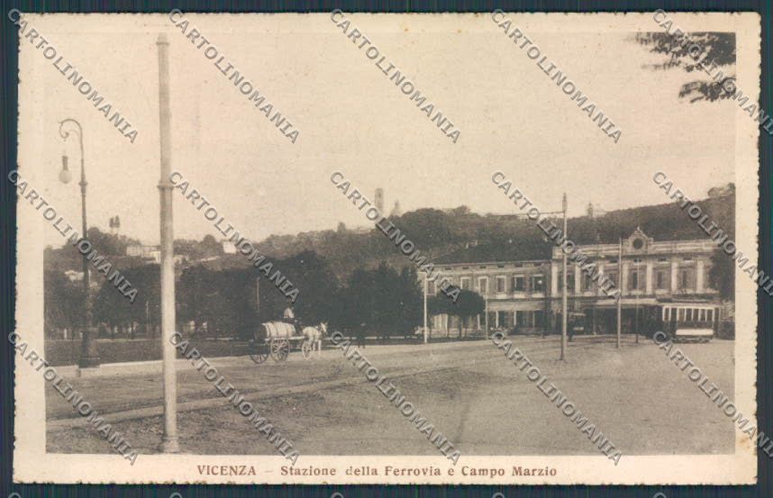 Vicenza città Stazione Ferrovia cartolina BB8290 – fronte