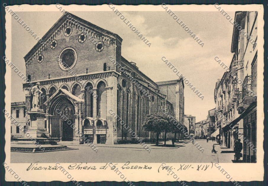 Vicenza città Chiesa San Lorenzo FG cartolina BB8296 – fronte