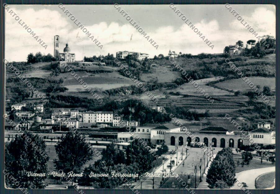 Vicenza Stazione foto Viale Roma Stazione FG cartolina BB8300 – fronte