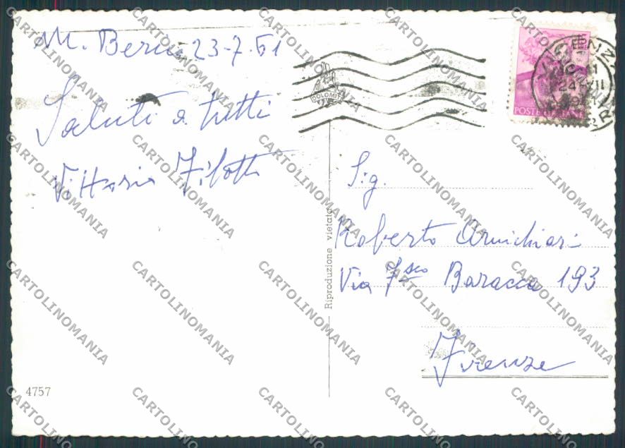 Vicenza città foto Saluti da Vedutine FG cartolina BB8301 – retro