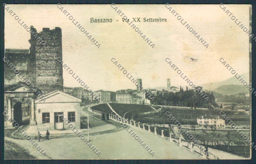 Vicenza Bassano Via XX Settembre cartolina BB8304 – fronte