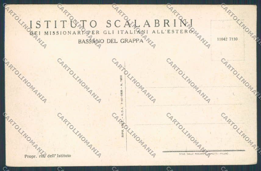 Vicenza Bassano del Grappa Istituto Scalabrini cartolina BB8316 – retro