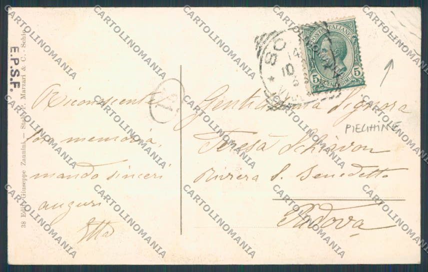 Vicenza Schio Castello PIEGHINE cartolina BB8323 – retro