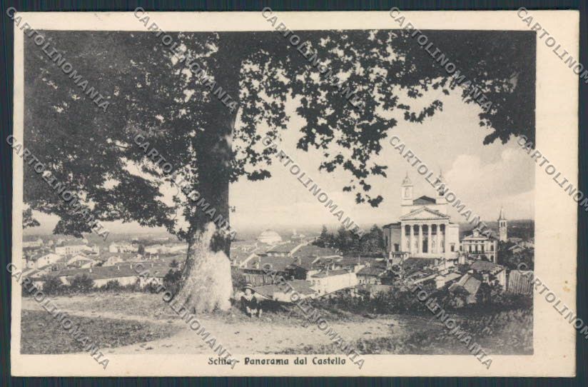 Vicenza Schio Panorama RIFILATA cartolina BB8349 – fronte