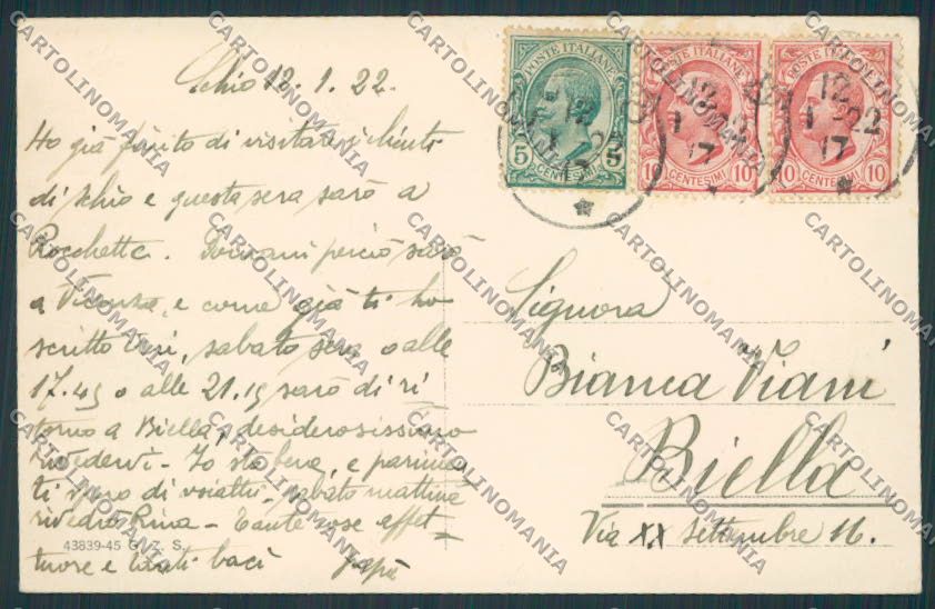 Vicenza Schio Teatro Civico cartolina BB8350 – retro