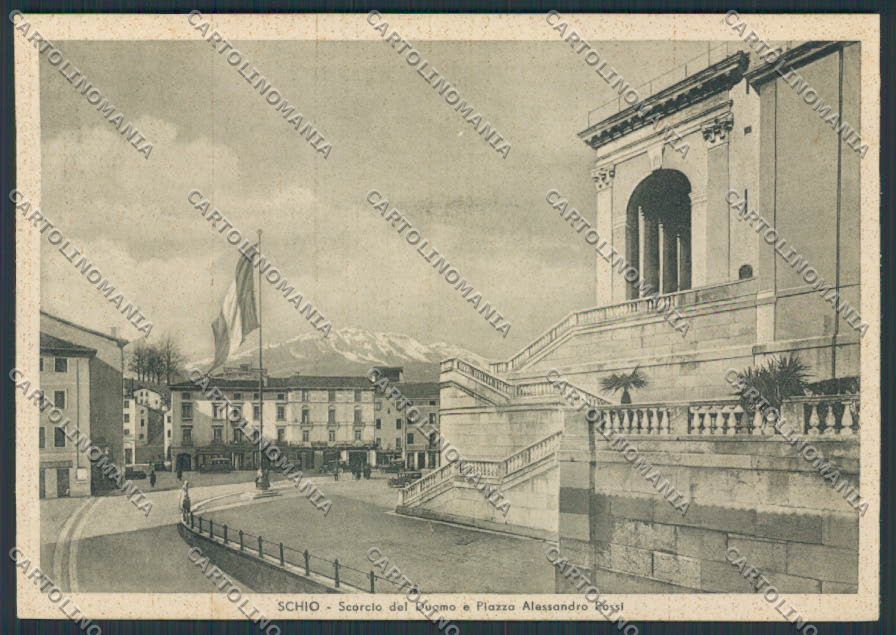 Vicenza Schio Piazza Alessandro Rossi FG cartolina BB8364 – fronte