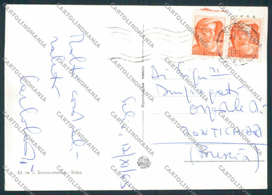 Vicenza Schio Panorama foto FG cartolina BB8366 – retro