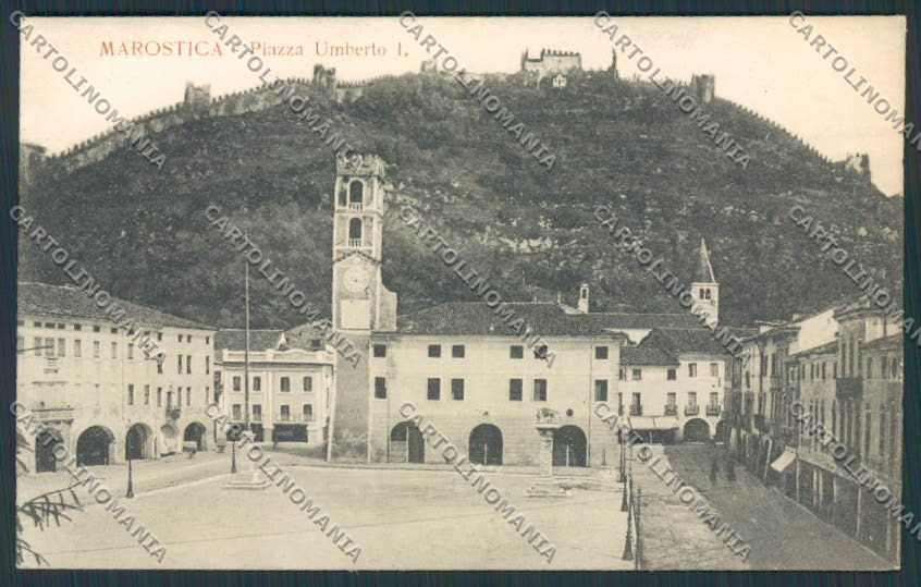Vicenza Marostica Piazza Umberto I cartolina BB8387 – fronte