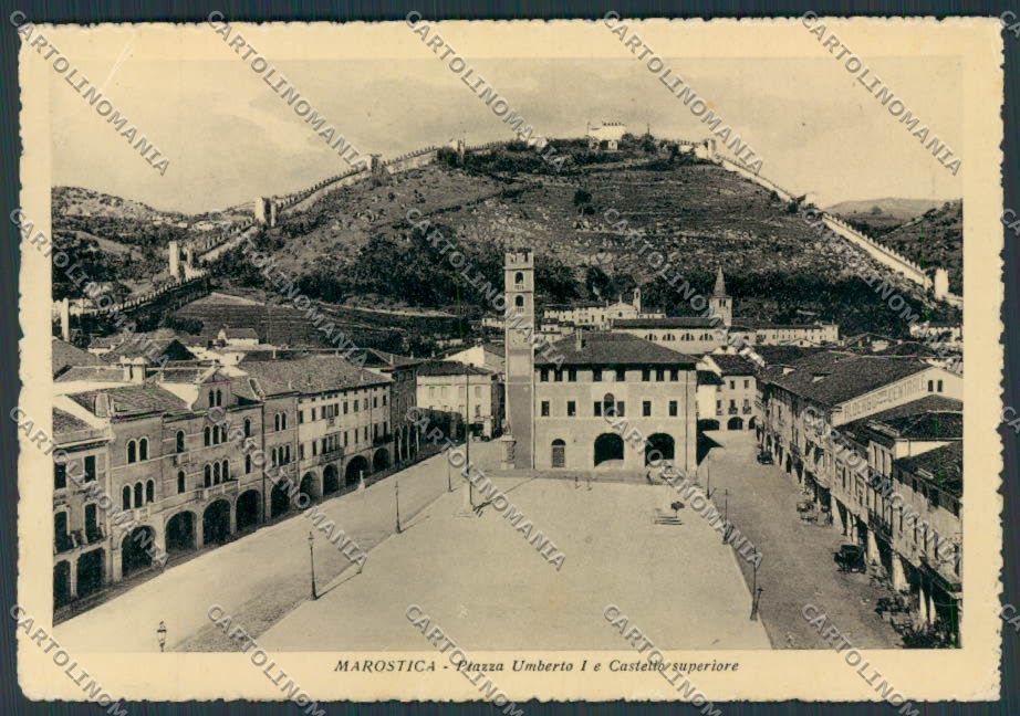 Vicenza Marostica Piazza Umberto I FG cartolina BB8391 – fronte
