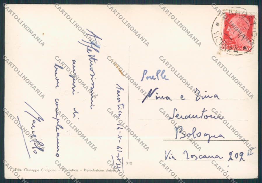 Vicenza Marostica Monte Pausolino foto FG cartolina BB8395 – retro