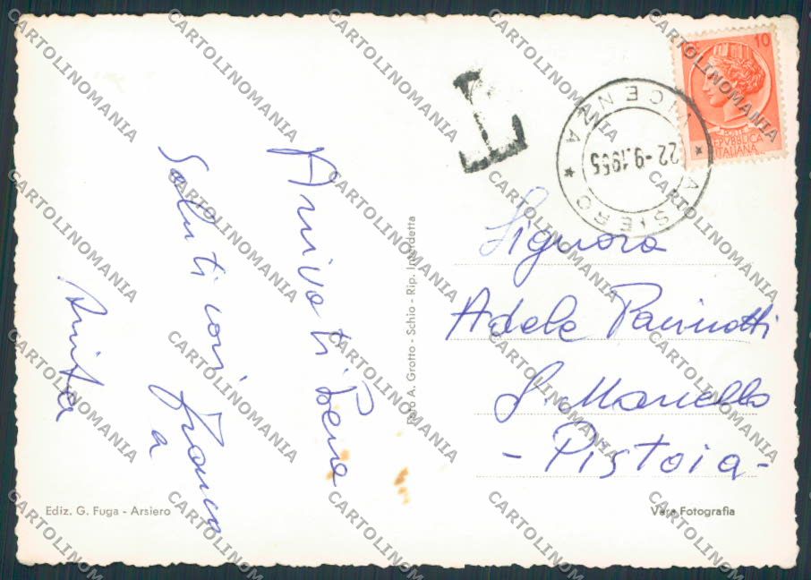 Vicenza Arsiero Panorama foto FG cartolina BB8407 – retro