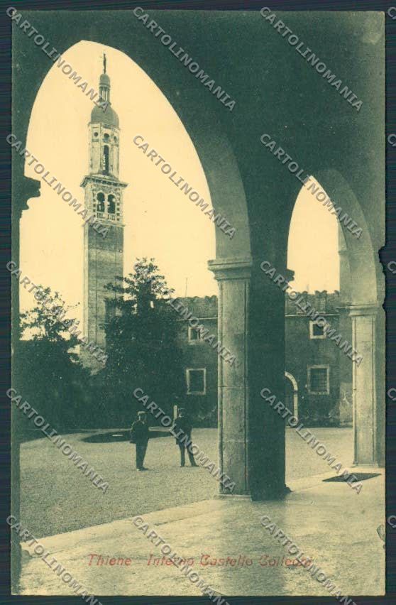 Vicenza Thiene Castello Colleoni ABRASA cartolina BB8418 – fronte