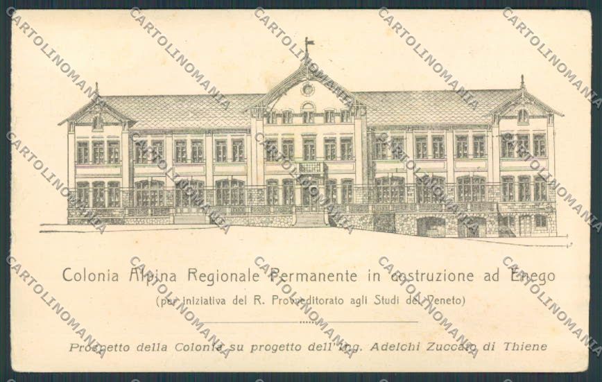 Vicenza Thiene Colonia Alpina Regionale Zuccato Enego cartolina BB8506 – fronte