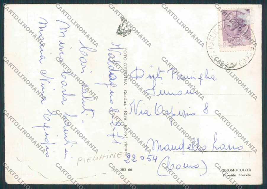 Vicenza Valdagno Vedutine PIEGHINE foto FG cartolina BB8518 – retro